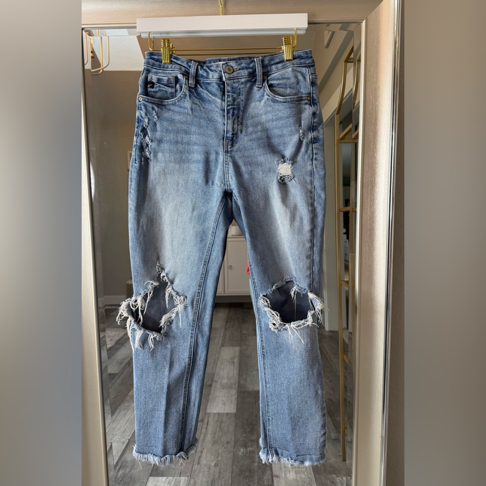 Kancan for Maurices Distressed High Rise Ankle Jeans | Size 27